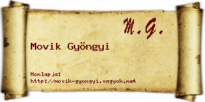 Movik Gyöngyi névjegykártya