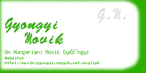 gyongyi movik business card